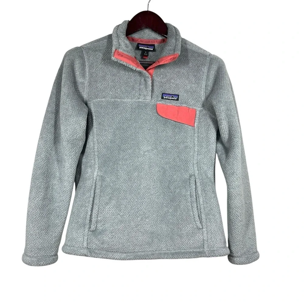 Patagonia Re-Tool Snap-T Pullover Womens S Gray Fleece Sweater Hike Outdoors - Picture 2 of 11